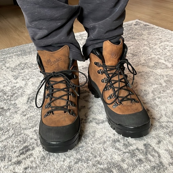 Danner Combat Hiker Brown Leather Boots Men’s W 9.5 - Picture 4 of 12